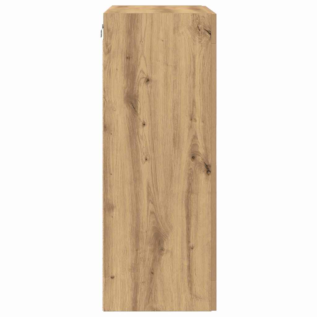 Wandmontierter Schrank Eiche handwerklich 69.5 x 34 x 90 cm