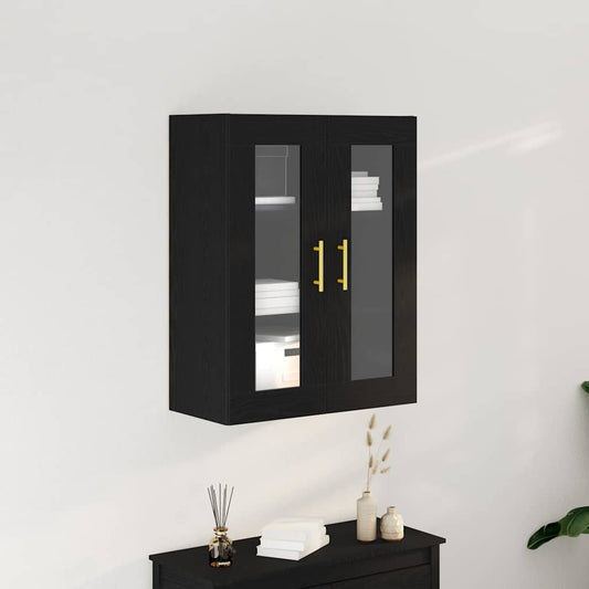 Wandmontierter Schrank Schwarze Eiche 69.5 x 34 x 90 cm