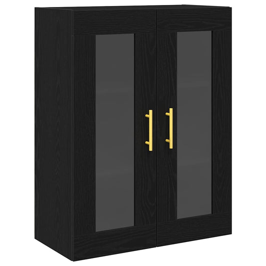 Wandmontierter Schrank Schwarze Eiche 69.5 x 34 x 90 cm
