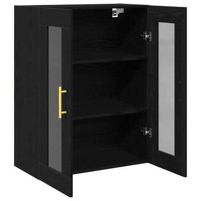 Wandmontierter Schrank Schwarze Eiche 69.5 x 34 x 90 cm
