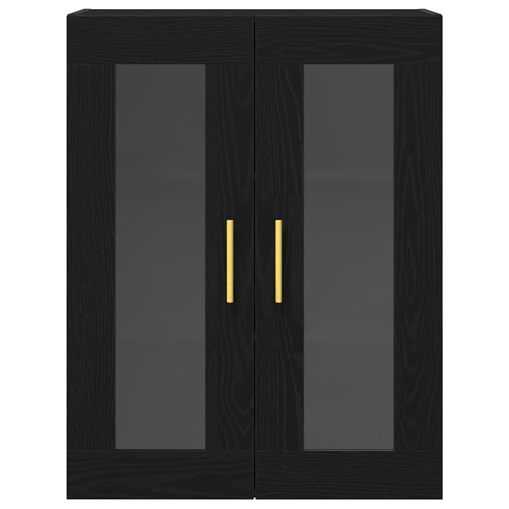 Wandmontierter Schrank Schwarze Eiche 69.5 x 34 x 90 cm