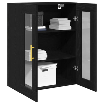 Wandmontierter Schrank Schwarze Eiche 69.5 x 34 x 90 cm
