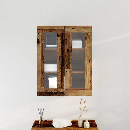 Wandmontierter Schrank Altholz 69.5 x 34 x 90 cm Holzwerkstoff