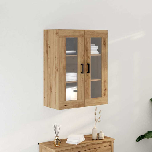 Wandmontierter Schrank Eiche handwerklich 69.5 x 34 x 90 cm
