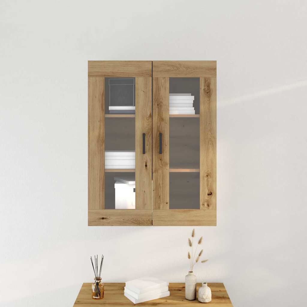 Wandmontierter Schrank Eiche handwerklich 69.5 x 34 x 90 cm