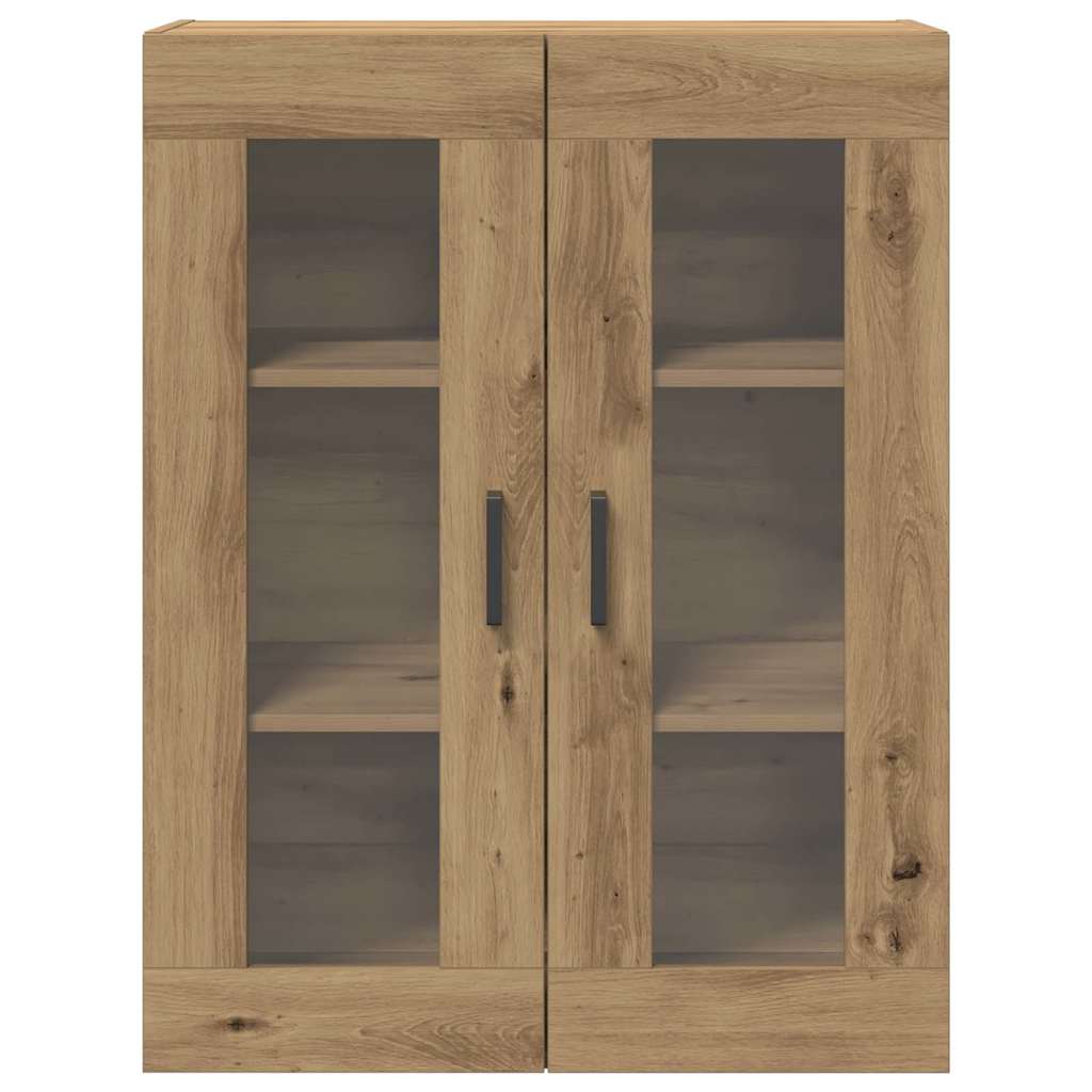 Wandmontierter Schrank Eiche handwerklich 69.5 x 34 x 90 cm