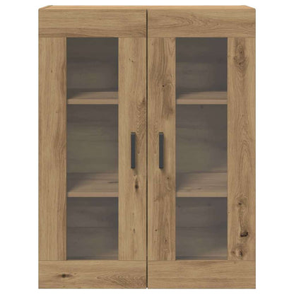Wandmontierter Schrank Eiche handwerklich 69.5 x 34 x 90 cm