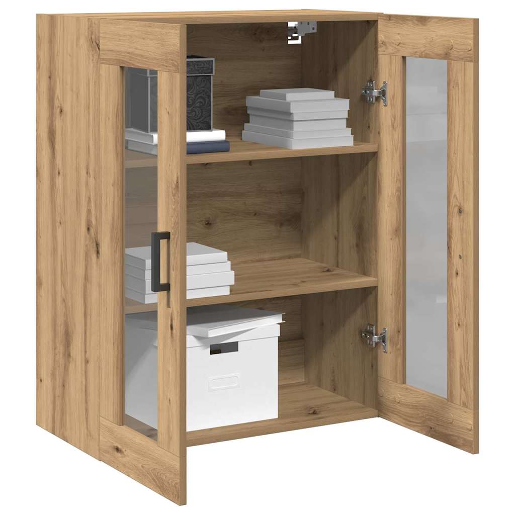 Wandmontierter Schrank Eiche handwerklich 69.5 x 34 x 90 cm