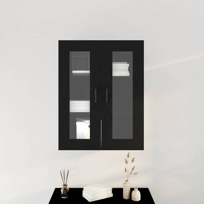 Wandmontierter Schrank Schwarze Eiche 69.5 x 34 x 90 cm