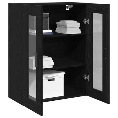 Wandmontierter Schrank Schwarze Eiche 69.5 x 34 x 90 cm