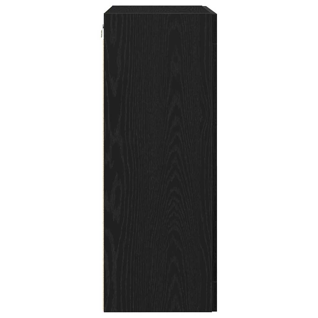 Wandmontierter Schrank Schwarze Eiche 69.5 x 34 x 90 cm