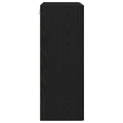 Wandmontierter Schrank Schwarze Eiche 69.5 x 34 x 90 cm