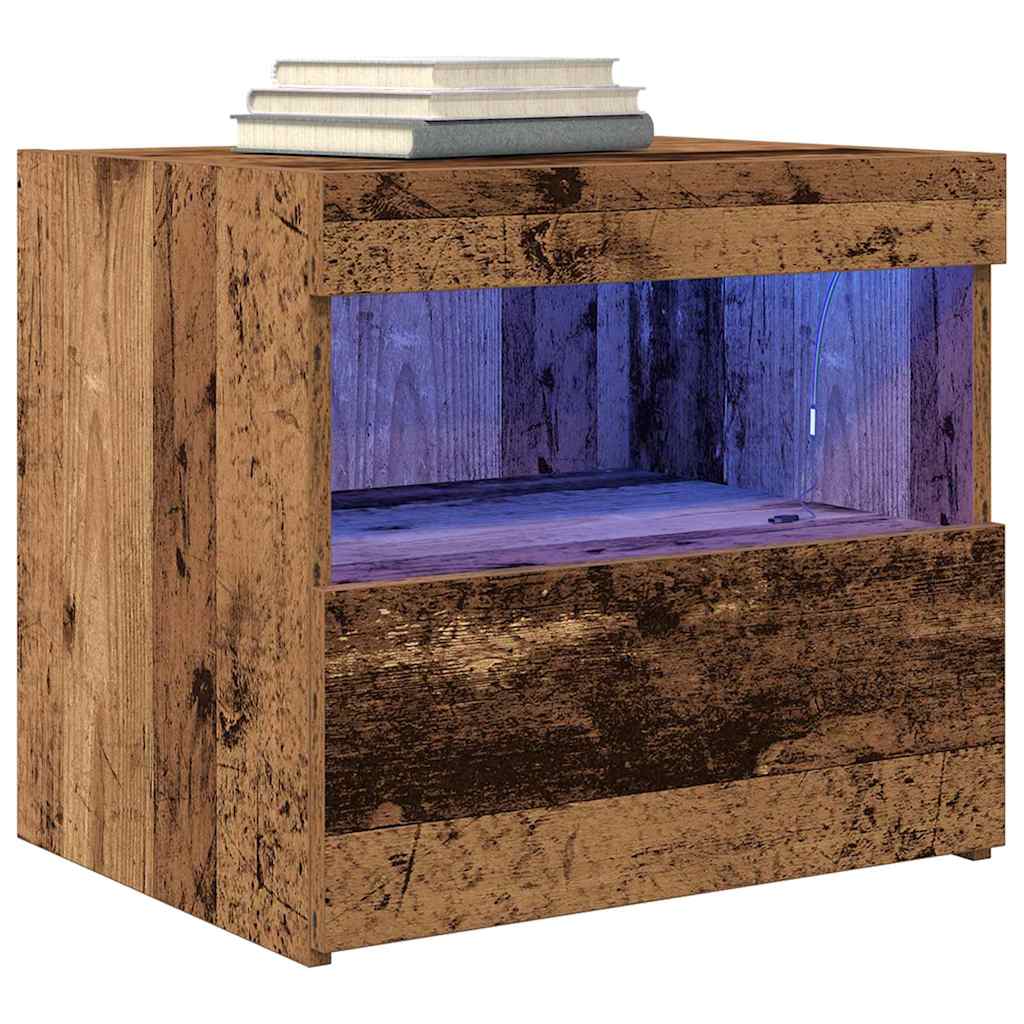 Nachtschrank Altholz 50 x 40 x 45 cm Holzwerkstoff