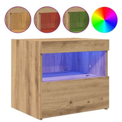 Nachtschrank Eiche handwerklich 50 x 40 x 45 cm Holzwerkstoff