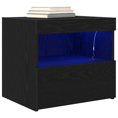 Nachtschrank 2 pcs Schwarze Eiche 50 x 40 x 45 cm Holzwerkstoff