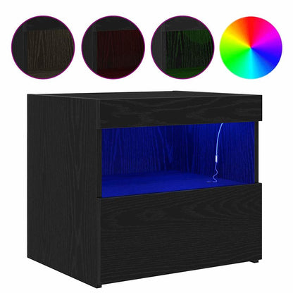Nachtschrank 2 pcs Schwarze Eiche 50 x 40 x 45 cm Holzwerkstoff