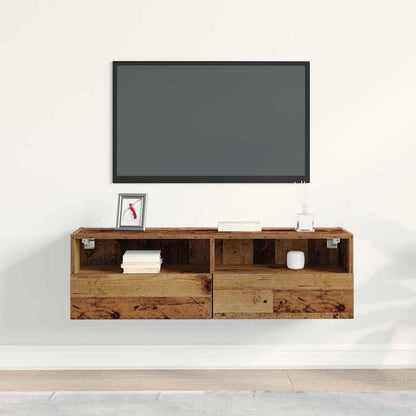 TV-Wandregal Altholz 100 x 30 x 30 cm Holzwerkstoff
