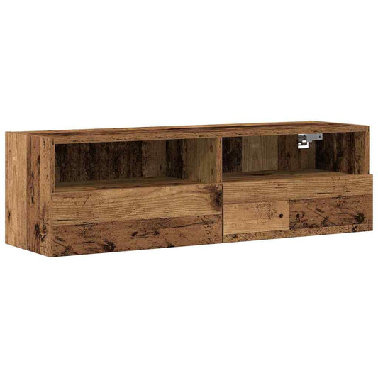 TV-Wandregal Altholz 100 x 30 x 30 cm Holzwerkstoff