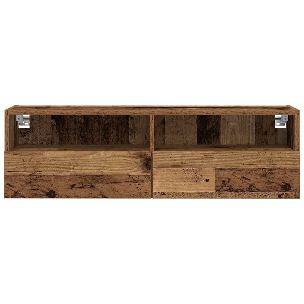 TV-Wandregal Altholz 100 x 30 x 30 cm Holzwerkstoff