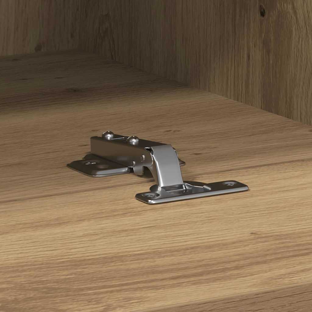 TV-Wandregal 2 pcs Eiche handwerklich 100 x 30 x 30 cm