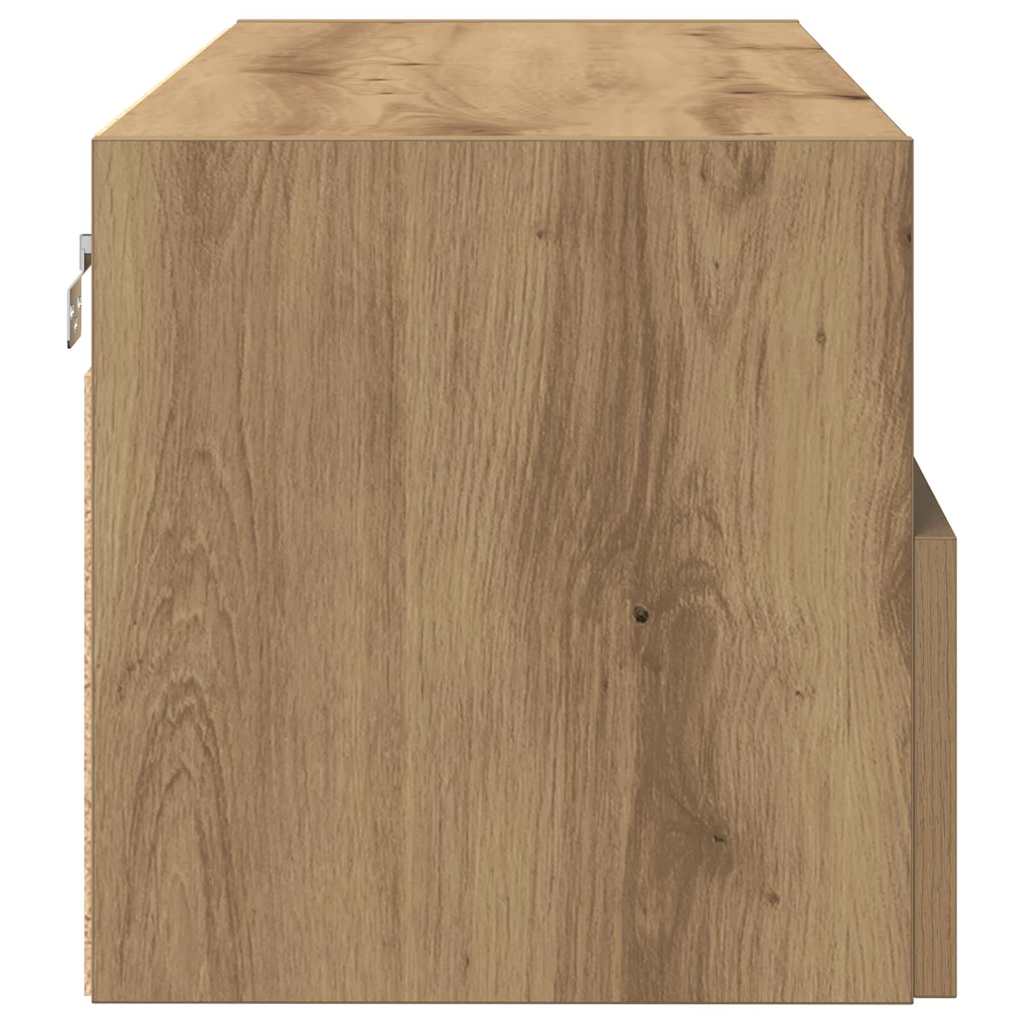 TV-Wandregal 2 pcs Eiche handwerklich 100 x 30 x 30 cm