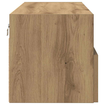 TV-Wandregal 2 pcs Eiche handwerklich 100 x 30 x 30 cm