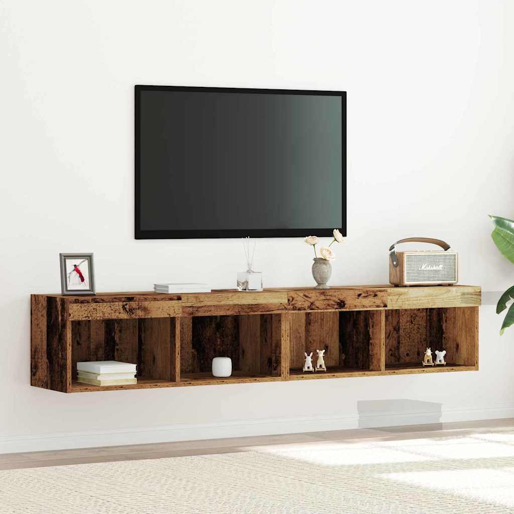 TV-Schränk 2 pcs Altholz 80 x 30 x 30 cm Holzwerkstoff
