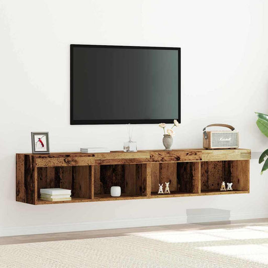 TV-Schränk 2 pcs Altholz 80 x 30 x 30 cm Holzwerkstoff