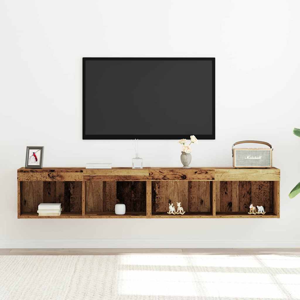 TV-Schränk 2 pcs Altholz 80 x 30 x 30 cm Holzwerkstoff