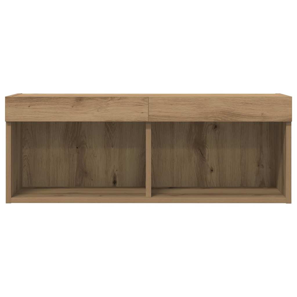 TV-Schränk Eiche handwerklich 80 x 30 x 30 cm Holzwerkstoff
