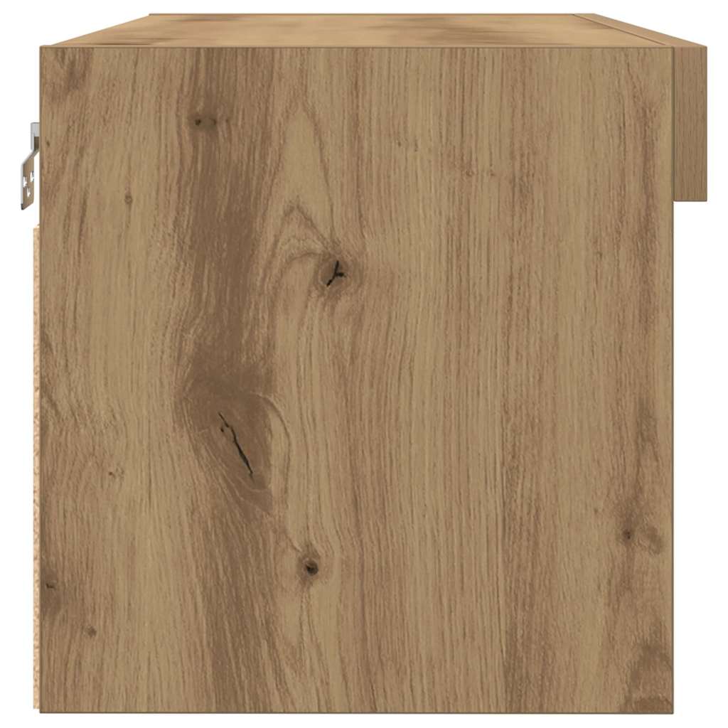 TV-Schränk Eiche handwerklich 80 x 30 x 30 cm Holzwerkstoff