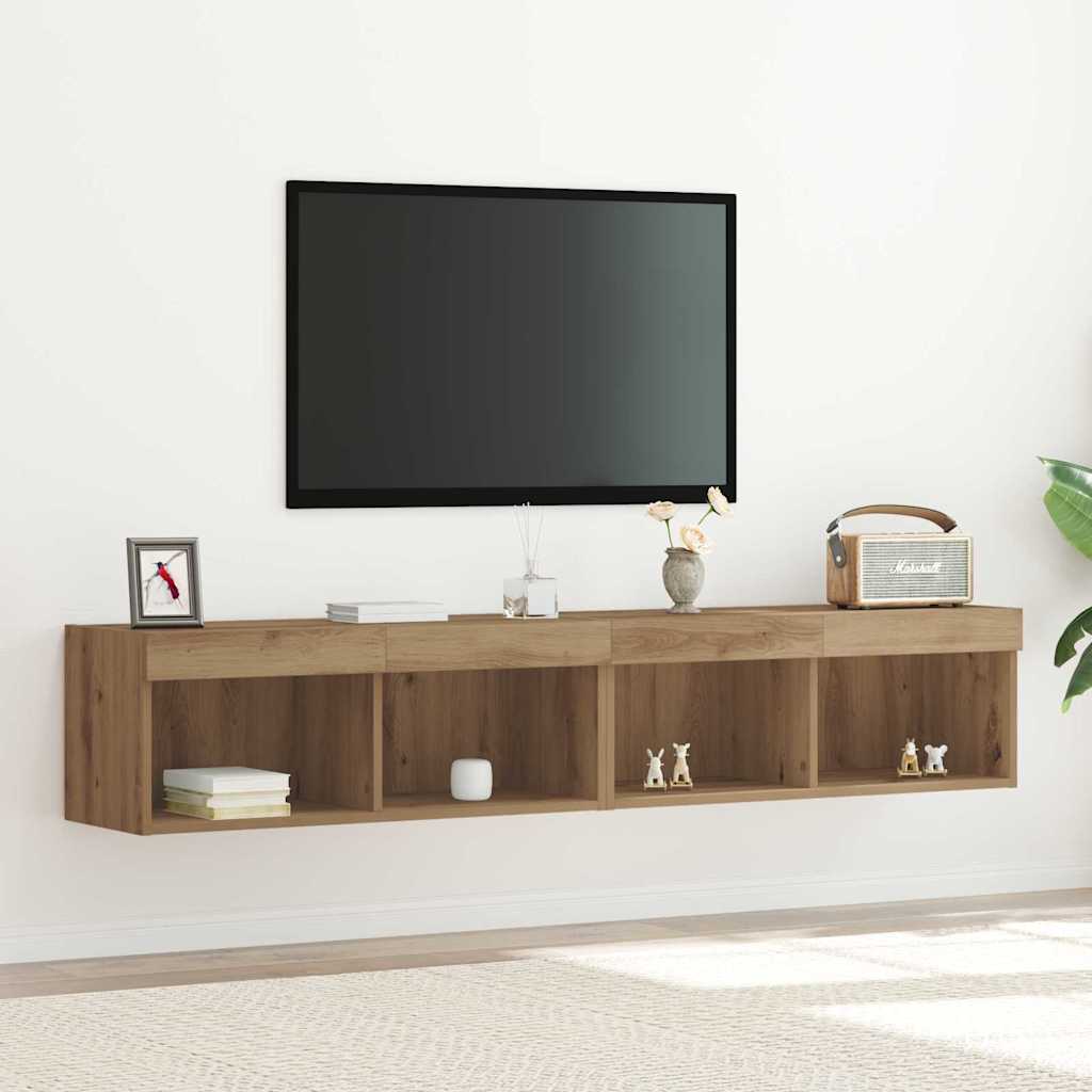 TV-Schränk 2 pcs Artisan Eiche 80 x 30 x 30 cm Holzwerkstoff