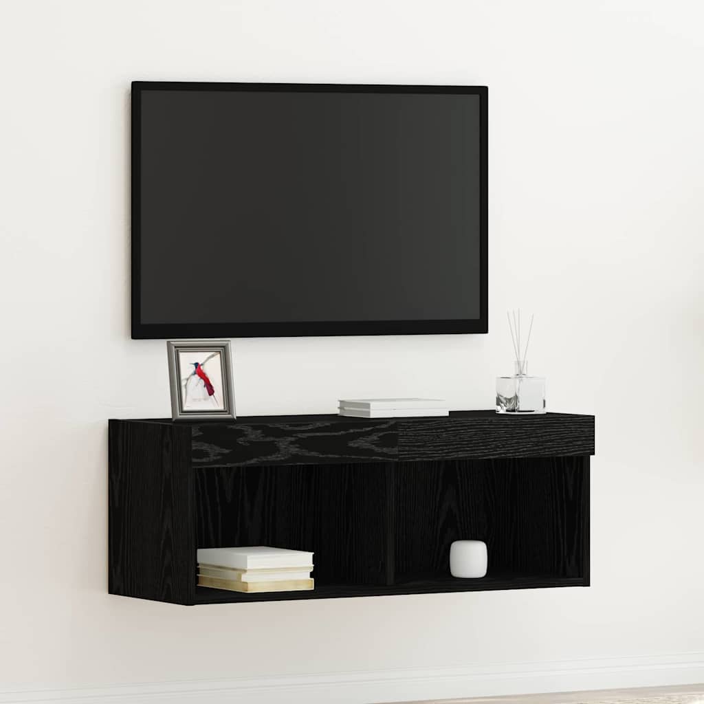TV-Schränk Schwarze Eiche 80 x 30 x 30 cm Holzwerkstoff