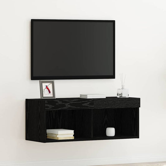 TV-Schränk Schwarze Eiche 80 x 30 x 30 cm Holzwerkstoff