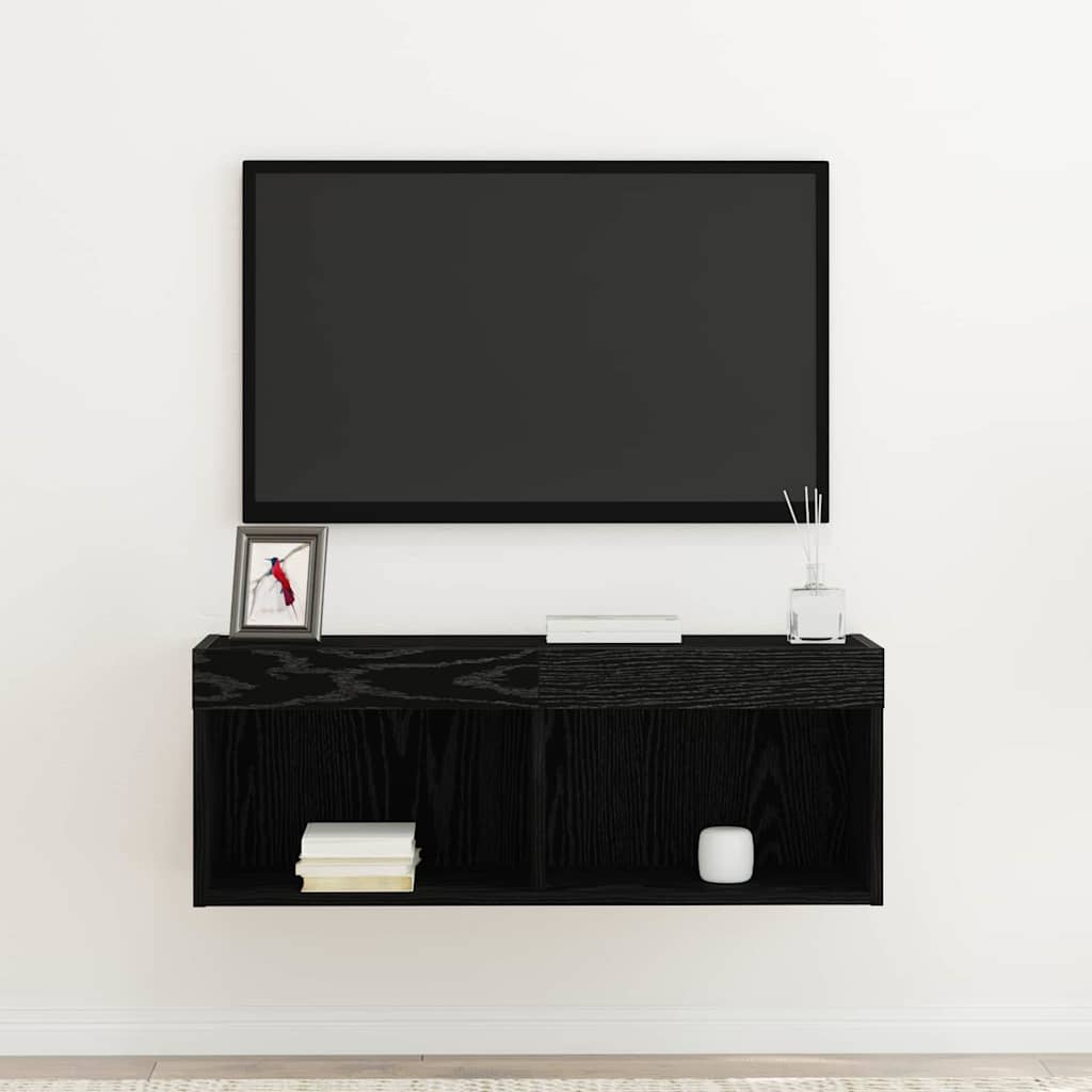 TV-Schränk Schwarze Eiche 80 x 30 x 30 cm Holzwerkstoff