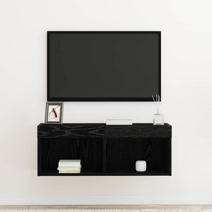 TV-Schränk Schwarze Eiche 80 x 30 x 30 cm Holzwerkstoff