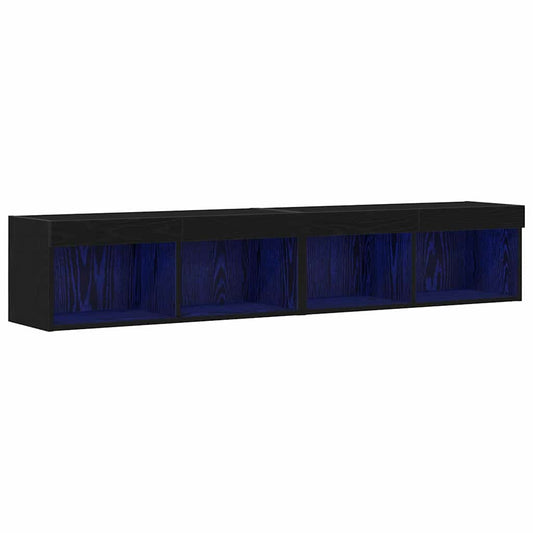 TV-Schränk 2 pcs Schwarze Eiche 80 x 30 x 30 cm Holzwerkstoff