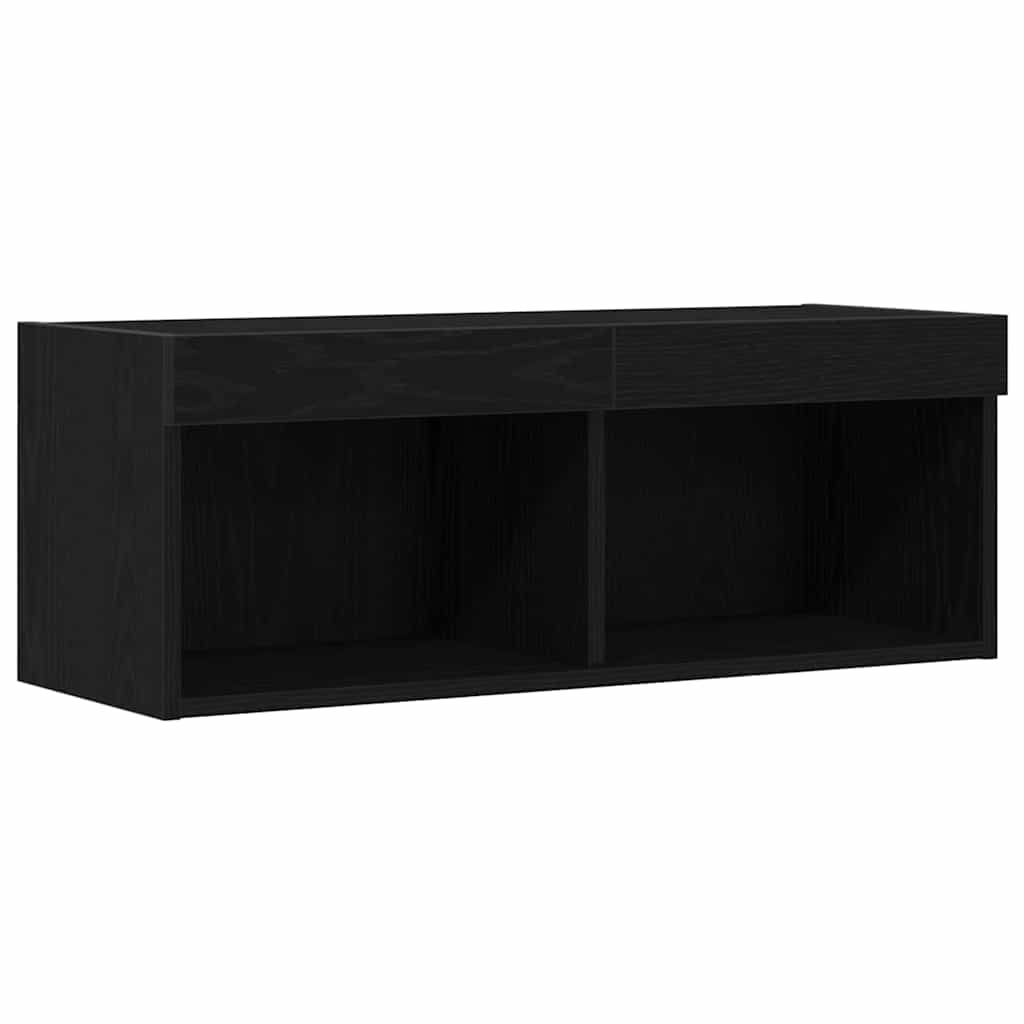 TV-Schränk 2 pcs Schwarze Eiche 80 x 30 x 30 cm Holzwerkstoff