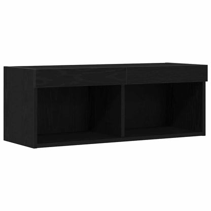 TV-Schränk 2 pcs Schwarze Eiche 80 x 30 x 30 cm Holzwerkstoff