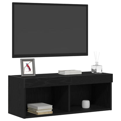 TV-Schränk 2 pcs Schwarze Eiche 80 x 30 x 30 cm Holzwerkstoff