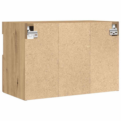 TV-Wandregal mit LED-Lichtern Artisan Eiche 60x30x40 cm