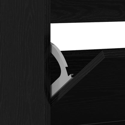 Schuhschrank Schwarze Eiche 80 x 21 x 87.5 cm Holzwerkstoff