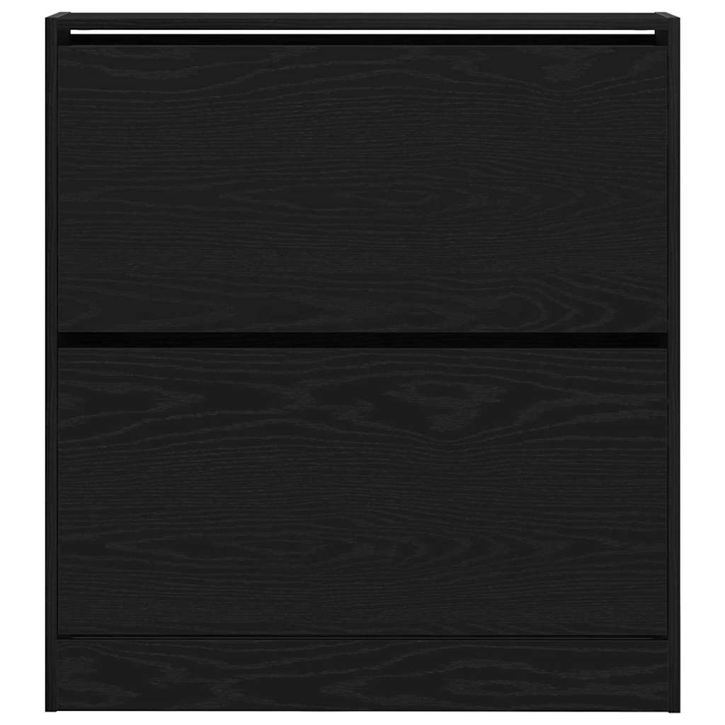 Schuhschrank Schwarze Eiche 80 x 21 x 87.5 cm Holzwerkstoff