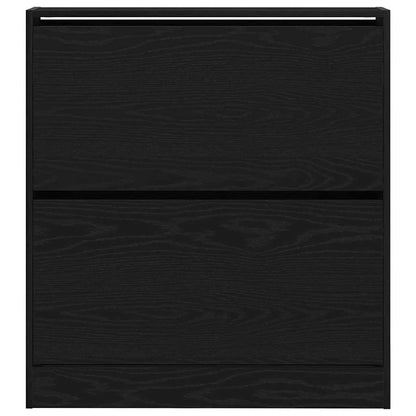 Schuhschrank Schwarze Eiche 80 x 21 x 87.5 cm Holzwerkstoff