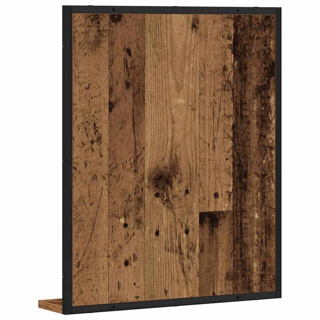 Spiegel Altholz 50 x 12 x 60 cm Glas und engineered Holz