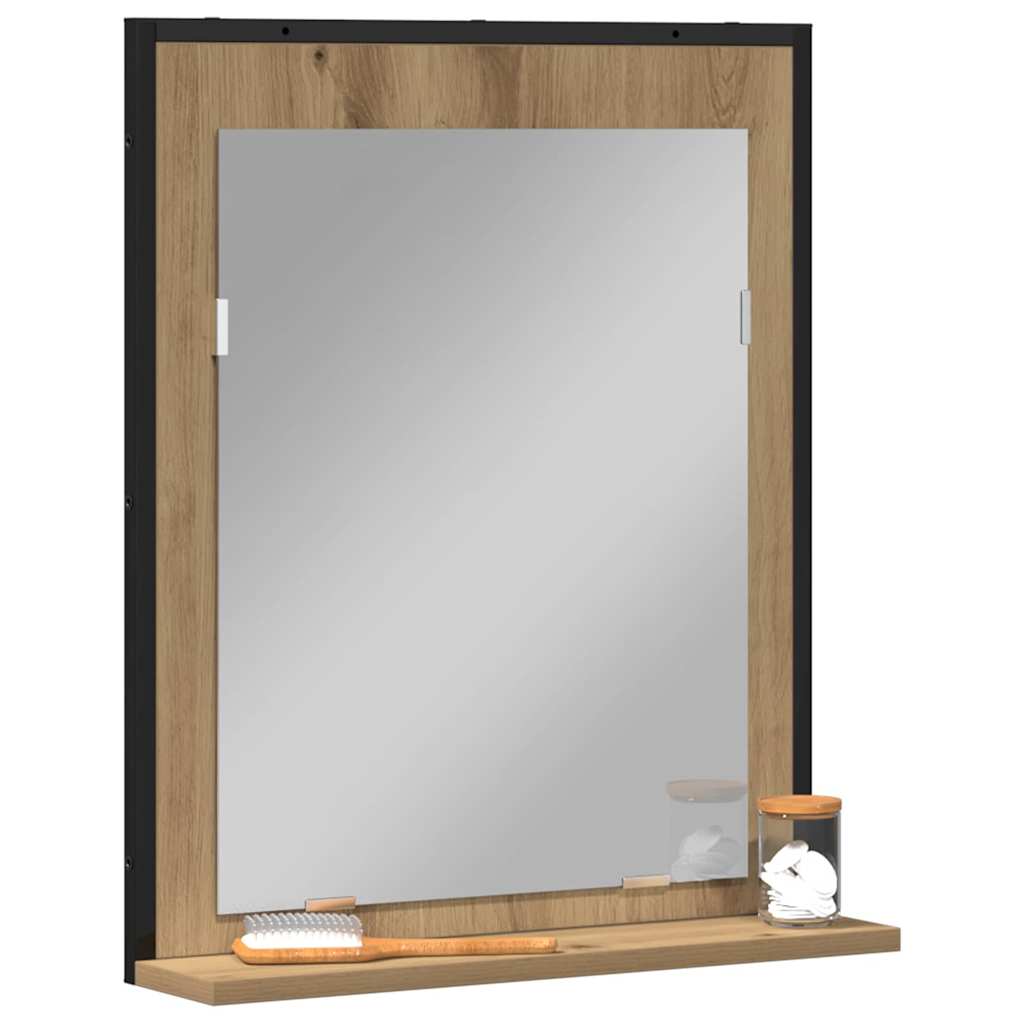Spiegel Artisan-Eiche 50 x 12 x 60 cm Glas und engineered Holz