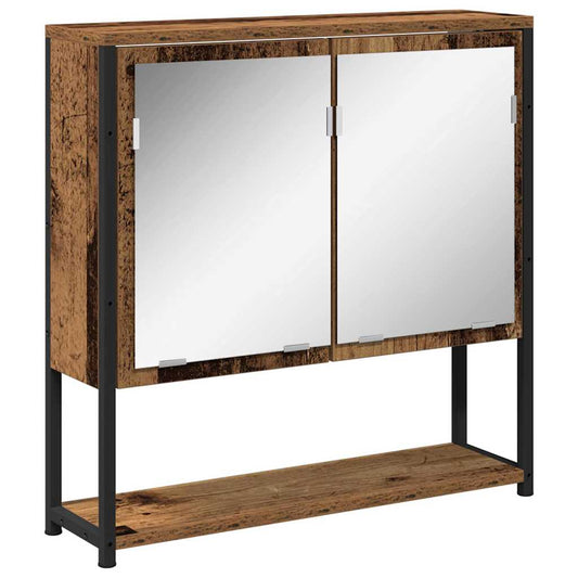 Badspiegel Schrank Altholz 60x16x60 cm Ingenieurholz