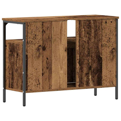Waschbeckenunterschrank Altholz 80 x 30 x 60 cm Holzwerkstoff