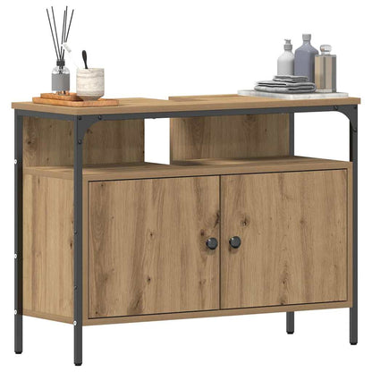 Waschbeckenunterschrank Eiche handwerklich 80 x 30 x 60 cm