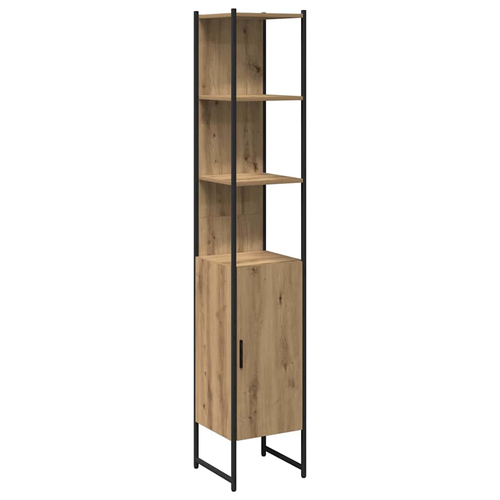 Badezimmer Schrank Eiche handwerklich 33 x 33 x 185.5 cm